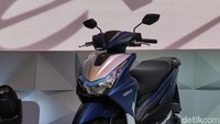 Yamaha Freego baru tampil segar berkat lampu utama atau headlamp anyar yang desainnya menyerupai Lexi, yakni membentuk pola ‘V’. Selain itu, fairing-nya dibuat lebih runcing untuk menghadirkan kesan sporty di kendaraan. Foto: (Septian Farhan Nurhuda / detikOto)