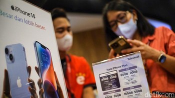 Di GraPARI, pengguna iPhone 14 bisa membeli paket bundling dengan bonus kuota dan data layanan 5G hingga 50 GB.