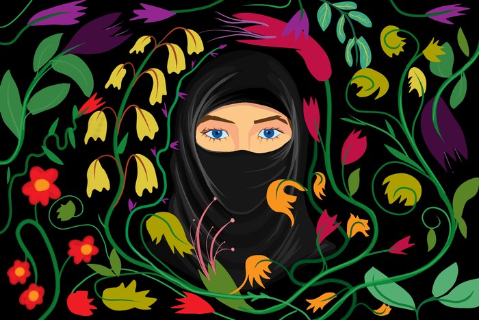 ilustrasi perempuan muslim