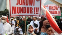 Begini suasana Aksi 411 yang digelar di kawasan Patung Kuda, Jakarta, Jumat (4/11/2022).