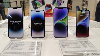 Inilah iPhone 14 Pro Max, iPhone 14 Pro, iPhone 14 Plus dan iPhone 14. Foto: Adi Fida Rahman/detikINET