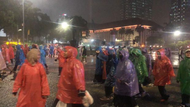 Massa Aksi 411 membubarkan diri (Hanafi-detikcom)