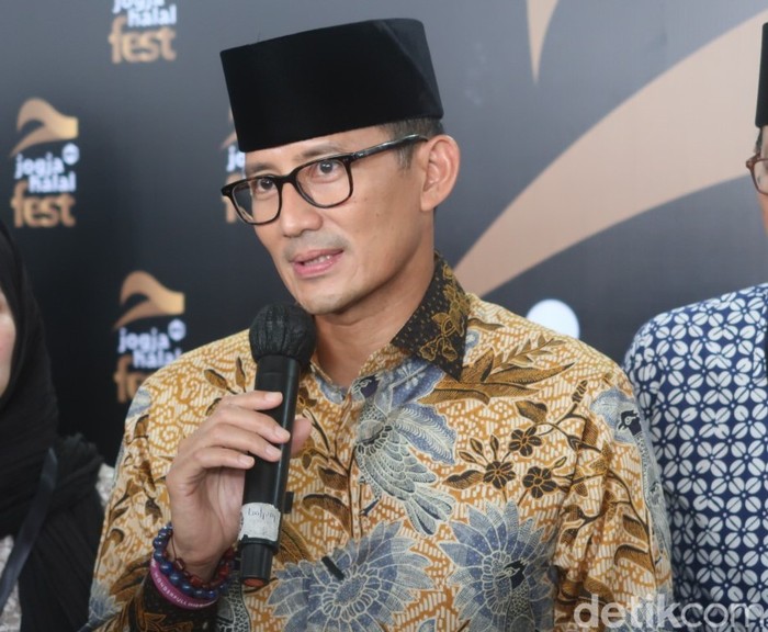 Menparekraf Sandiaga Salahuddin Uno di JEC, Bantul, DIY, Jumat (4/11/2022).