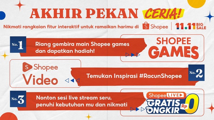 Rayakan 11.11 Big Sale, Shopee Ajak Pengguna Manfaatkan 3 Fitur Seru