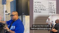 Ignatius Rosoinaya Penyami atau yang dikenal dengan nama Saykoji berhasil menurunkan berat badannya sebanyak 10 kilogram selama kurang dari 1 bulan. (Foto: Instagram/ @saykoji)