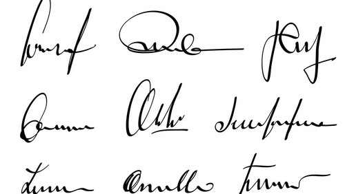 Contoh tanda tangan.