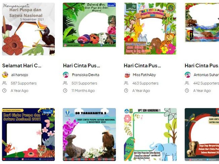 Twibbon Hari Cinta Puspa dan Satwa 2022.
