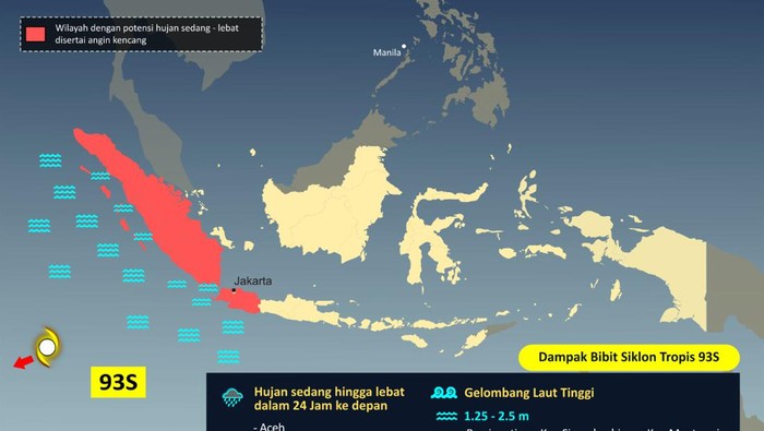 Waspada Bibit Siklon Tropis 93S Terpantau, Begini Penjelasannya!