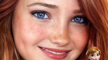 Anna adik kandung Elsa di film Frozen. Foto: (Bored Panda).