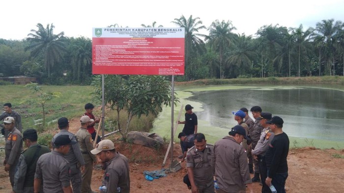 Pemkab Bengkalis menutup operasional pabrik kelapa sawit PT GMS.