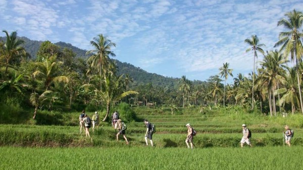 Tak hanya menyuguhkan pemandangan, desa wisata Sudaji juga menawarkan petualangan. Di sini wisatawan dapat melakukan trekking menuju Air Terjun Sekumpul dan Lemukih. Foto: Istimewa Tak hanya menyuguhkan pemandangan, desa wisata Sudaji juga menawarkan petualangan. Di sini wisatawan dapat melakukan trekking menuju Air Terjun Sekumpul dan Lemukih. Foto: Istimewa