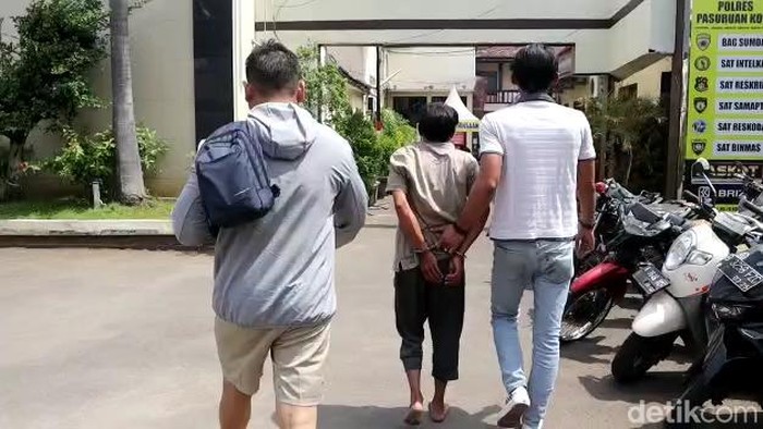 SR, penjambret di Kota Pasuruan diamankan ke kantor polisi
