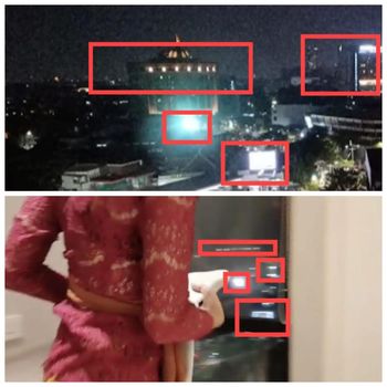 Wanita kebaya merah
