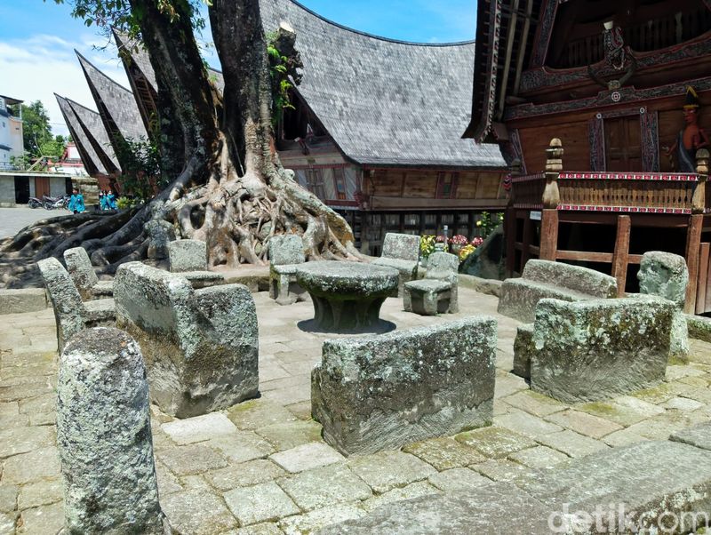 Batu Persidangan di Huta Siallagan Samosir (Farid/detikSumut)
