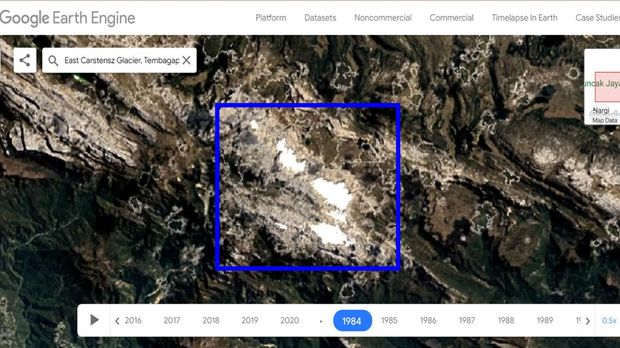 Penyusutan Salju Abadi di Carstensz akibat pemanasan global