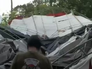 Sedih, Tenda Hajatan Pernikahan di Sulsel Diterjang Puting Beliung