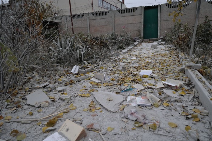 DONETSK, UKRAINE - NOVEMBER 05: A view of damage after shelling as Russia-Ukraine war on November 05, 2022 in Donetsk, Ukraine. (Photo by Leon Klein/Anadolu Agency via Getty Images)