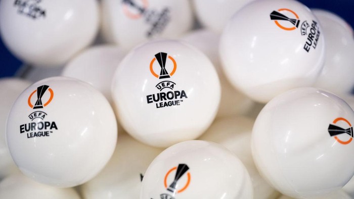 NYON, SWITZERLAND - NOVEMBER 7: A view of the draw balls during the UEFA Europa League 2022/23 Knock-out Round Play-offs draw at the UEFA Headquarters, The House of the European Football, on November 7, 2022, in Nyon, Switzerland. (Photo by Kristian Skeie  UEFA/UEFA via Getty Images).