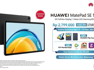 Beli Online HUAWEI MatePad SE 9 November, Bisa Pakai Voucher Diskon