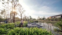 Voraakhom juga menciptakan pertanian atap terbesar di Asia, Siam Green Sky, mengubah 22.400 meter persegi menjadi taman yang subur. Foto: Dok. Landprocess