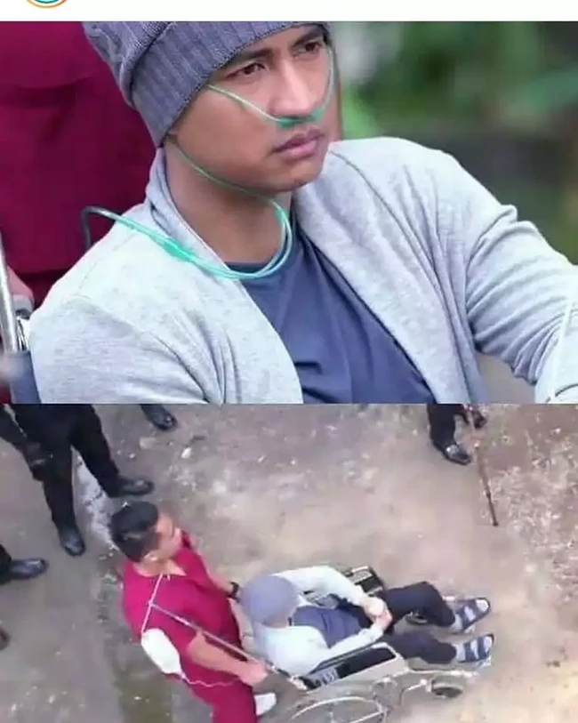 Benar-benar bikin bingung, pasien yang satu ini selang oksigennya justru terhubung dengan cairan infus. Apa enggak sakit ya menghirup cairan infus? Bukannya sehat bisa-bisa justru jadi makin tambah sakit. Foto: Instagram/@igtainmenttt