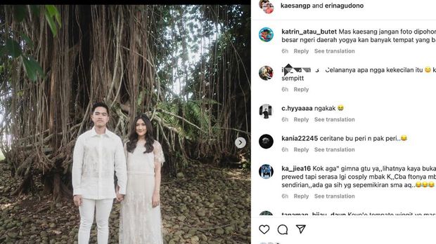 Foto Prewedding Kaesang dan Erina