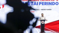 Ketua Umum Partai Perindo Hary Tanoesoedibjo menyampaikan sambutannya.