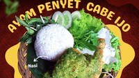 Ayam Penyet Bandung punya banyak cabang, termasuk di Tangerang dan Jakarta Barat. Selain sambal ceurik yang terkenal enak, di sini juga ada ayam penyet cabe ijo yang pedas nampol! Foto: Instagram ayampenyetbandung_