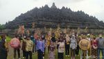 Peringati Hari Wayang, Bima-Gatotkaca Diarak Keliling Candi Borobudur