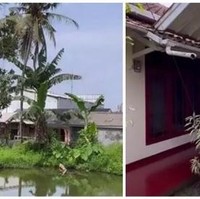 Terletak di Sukabumi, begini penampakan rumah milik Ananda Omesh. Rumah masa kecil Omesh itu tampak masih sangat sederhana dengan didominasi warna merah dan coklat. Untuk sampai ke rumahnya itu dibutuhkan berjalan kaki melewati gang sempit. Foto: Instagram/@omeshomesh