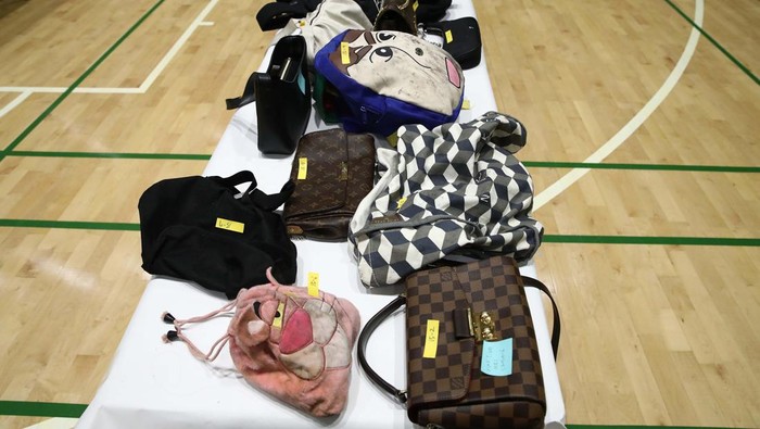 SEOUL, SOUTH KOREA - NOVEMBER 01:  The belongings of victims of the deadly Halloween celebration stampede are shown at a gym on November 01, 2022 in Seoul, South Korea. One hundred and fifty-one people have been reported killed and at least 150 others were injured in a deadly stampede on October 29 in Seoul's Itaewon district, after huge crowds of people gathered for Halloween parties, according to fire authorities. (Photo by Chung Sung-Jun/Getty Images)