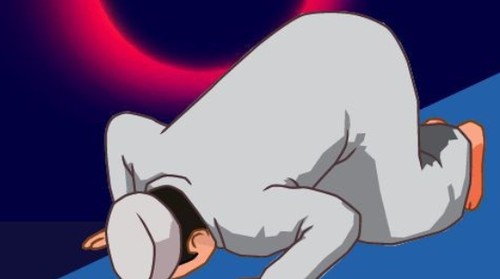 Gambar Sholat Gerhana