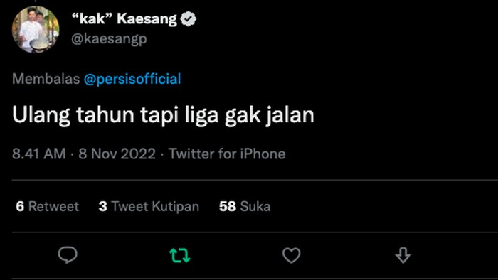 Kaesang Pangarep komentari ulang tahun Persis Solo.