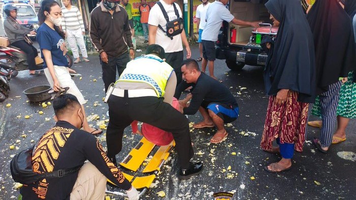 Kecelakaan di Jalan Wonosari, simpang Wiyoro, Banguntapan, Selasa (8/11/2022).