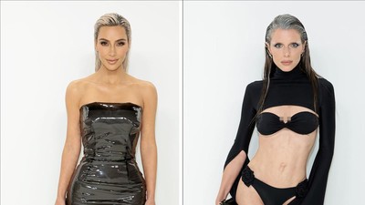Adu Gaya Seksi Kim Kardashian dan Julia Fox di Red Carpet CFDA Awards 2022