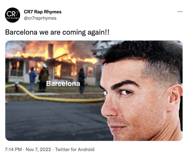 Meme Barcelonan vs MU