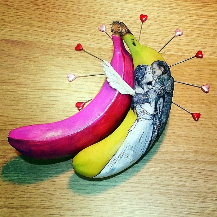 Modal Buah Pisang, Seniman Ini Bikin Berbagai Lukisan Keren Modal Buah Pisang, Seniman Ini Bikin Berbagai Lukisan Keren