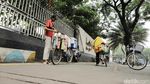 Potret PKL di Istiqlal Kucing-kucingan dengan Satpol PP