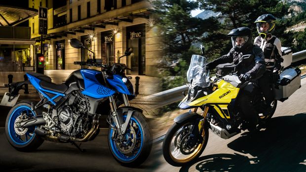Suzuki GSX-8S dan V-Strom 800 DE yang baru diluncurkan di EICMA 2022