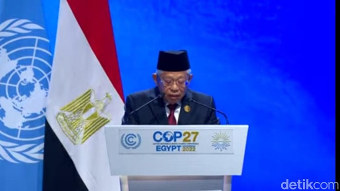 Wapres Maruf memberikan nasional statement di COP27 Mesir Wapres Maruf memberikan nasional statement di COP27 Mesir