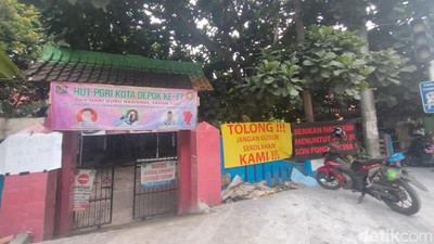Penampakan Akses SDN Pocin 1 Tertutup Trotoar Baru Margonda