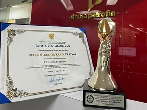 Elnusa Petrofin Sabet Penghargaan Patra Nirbhaya Karya Pratama
