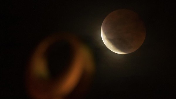Dari Pontianak, gerhana bulan total terlihat sangat jelas. Getty Images
