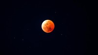Penampakan gerhana bulan total di langit Jaifuri, Distrik Skanto, Kabupaten Keerom, Papua, Selasa (8/11/2022). ANTARA FOTO/Indrayadi TH