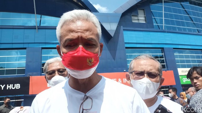 Gubernur Jawa Tengah Ganjar Pranowo ditemui di STP Solo, Rabu (9/11/2022).