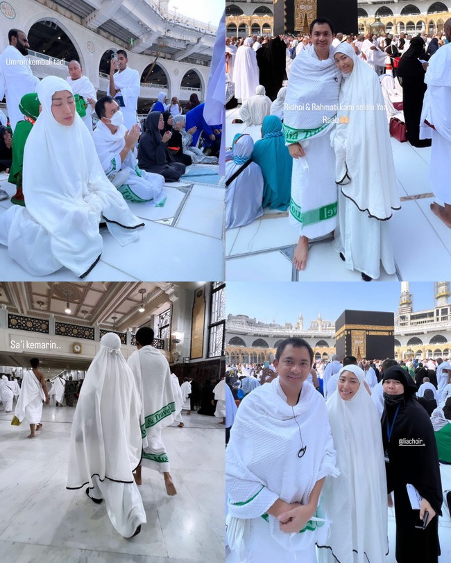 Rumah tangga Ayu dan Regi masih menjadi perbincangan karena gosip perselingkuhan yang ditujukan kepada pengusaha dari keluarga Datau tersebut. Menepis berbagai tudingan tersebut, Ayu tampil mesra bersama sang suami selama umrah. Dalam unggahan akun Instagram Story, Ayu membagikan momen menjalani sai dengan Regi. Ibadah Sai merupakan salah satu rukun umrah yang dilakukan dengan berjalan kaki (berlari-lari kecil) bolak-balik 7 kali dari Bukit Shafa ke Bukit Marwah. Foto: Dok. Instagram @mrsayudewi.