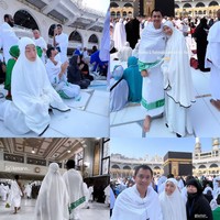 Rumah tangga Ayu dan Regi masih menjadi perbincangan karena gosip perselingkuhan yang ditujukan kepada pengusaha dari keluarga Datau tersebut. Menepis berbagai tudingan tersebut, Ayu tampil mesra bersama sang suami selama umrah. Dalam unggahan akun Instagram Story, Ayu membagikan momen menjalani sai dengan Regi. Ibadah Sai merupakan salah satu rukun umrah yang dilakukan dengan berjalan kaki (berlari-lari kecil) bolak-balik 7 kali dari Bukit Shafa ke Bukit Marwah. Foto: Dok. Instagram @mrsayudewi.