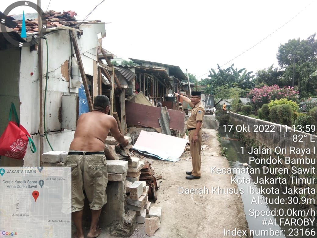 Got antibanjir atau saluran penghubung di permukiman kawasan Haji Dogol Kelurahan Pondok Bambu, Duren Sawit, Jaktim. (Dok Dinas SDA DKI)