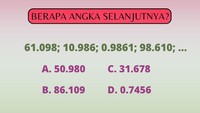 Nggak perlu pakai kalkulator untuk hitung deret angka ini. Berapa angka selanjutnya? (Foto: detikHealth)