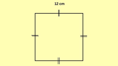 Ilustrasi mencari keliling persegi.